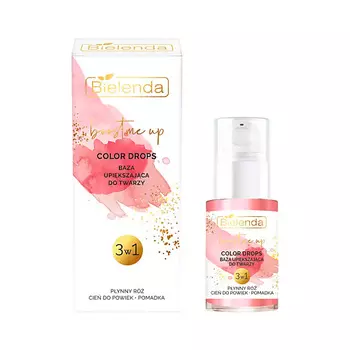 BIELENDA BOOST ME UP Color drops Украшающая основа под макияж 3в1