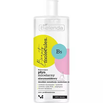 BIELENDA Мицеллярная вода BEAUTY MOLECULES успокаивающая с ниацинамидом 500.0