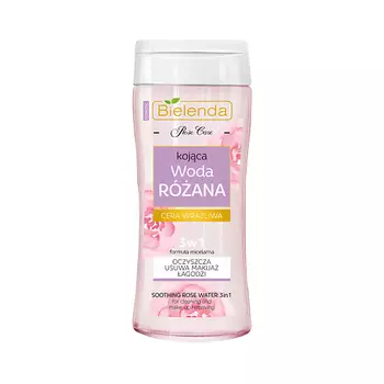 BIELENDA Мицеллярная вода ROSE CARE розовая успокаивающая 3в1 200.0