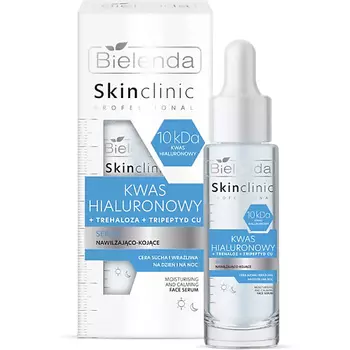 BIELENDA Сыворотка для лица SKIN CLINIC PROFESSIONAL KWAS HIALURONOWY увлажняющая и успокаивающая 30.0