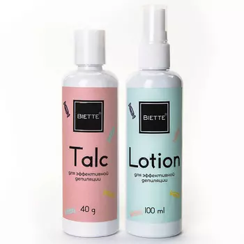 BIETTE Набор перед и после депиляции: тальк и лосьон