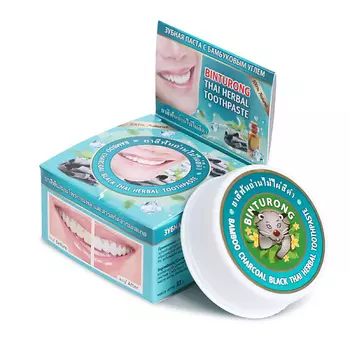 BINTURONG Травяная тайская зубная паста с Бамбуковым углем