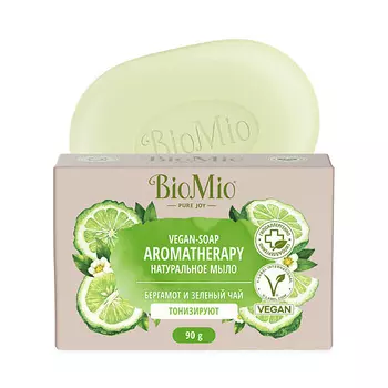 BIO MIO Натуральное мыло "Бергамот и Зелёный чай" Vegan-Soap Aromatherapy