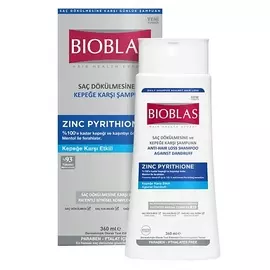 BIOBLAS Шампунь от перхоти, против выпадения, с содержанием цинка Zinc + Menthol