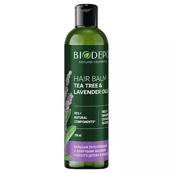BIODEPO Бальзам для волос укрепляющий с эфирными маслами чайного дерева и лаванды Tea Tree and Lavender Essential Oils