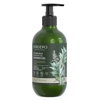 BIODEPO Гель для душа с эфирными маслами чайного дерева и розмарина Shower Gel With Tea Tree And Rosemary Essential Oils