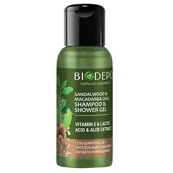 BIODEPO Гель-шампунь для душа с маслами сандала и макадамии Sandalwood And Macadamia Oils