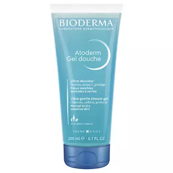 BIODERMA Мягкий очищающий гель для душа для нормальной, сухой и атопичной кожи Atoderm 200.0