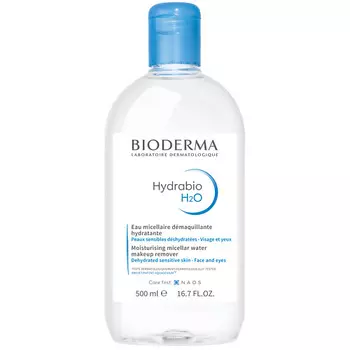 BIODERMA Мицеллярная вода очищающая для сухой и обезвоженной кожи лица Hydrabio H2O 500.0