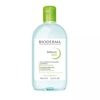 BIODERMA Мицеллярная вода очищающая для жирной и проблемной кожи лица Sebium 500.0