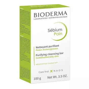 BIODERMA Мыло очищающее для жирной и комбинированной кожи лица и тела Sebium 100.0