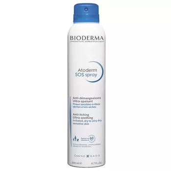 BIODERMA SOS Спрей против зуда и раздражения для сухой, поврежденной и атопичной кожи Atoderm 200.0