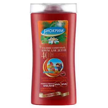 БИОКРИМ Детский солнцезащитный крем SPF 40 200.0