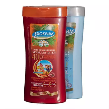 БИОКРИМ Набор Детский солнцезащитный крем SPF40 + Молочко после загара