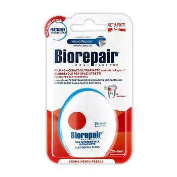 BIOREPAIR Ультра-плоская зубная нить без воска Filo Non Cerato