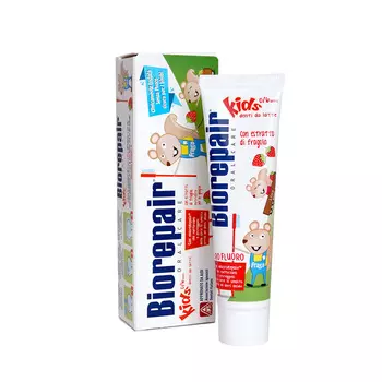 BIOREPAIR Kids Зубная паста с экстрактом земляники "Для детей с 0 до 6 лет"