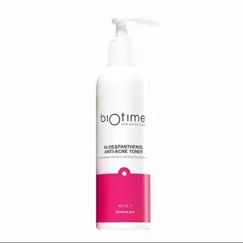 BIOTIME FOR HOME CARE Увлажняющий тоник от прыщей и акне с алоэ и пантенолом Anti-acne toner