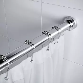 BIRDHOUSE Карниз для ванной телескопический, металлическая раздвижная штанга для штор