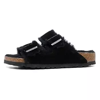 BIRKENSTOCK Шлепанцы Arizona Shearling Suede Leather Narrow Fit