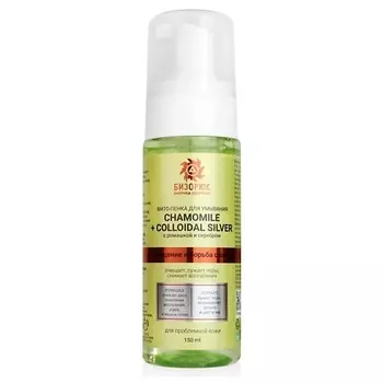 БИЗОРЮК Фито-пенка для умывания с ромашкой и серебром Очищение и борьба с акне 150.0