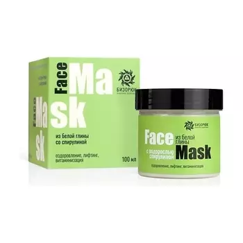 БИЗОРЮК Бизорюк Маска для лица из белой глины с водорослью спирулиной 100.0