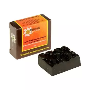 БИЗОРЮК Твердый шампунь Грязь тамбуканского озера и масло какао 30.0