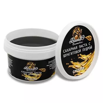 BLANDO COSMETICS Сахарная паста для шугаринга и для депиляции средняя с шунгитом 350.0