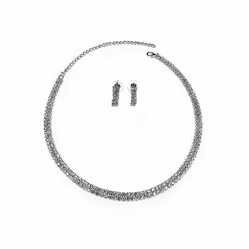 BLONDINKAMOLODEC Чокер со стразами и серьги комплект