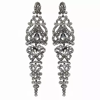 BLONDINKAMOLODEC Серьги со стразами люстры