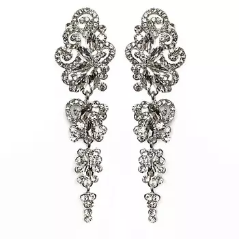 BLONDINKAMOLODEC Серьги со стразами нарядные