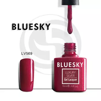 BLUESKY Гель-лак Luxury Silver Бордовое искушение