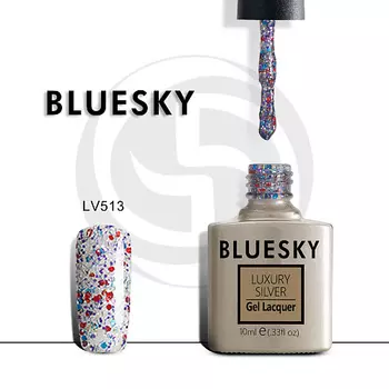 BLUESKY Гель-лак Luxury Silver LV555