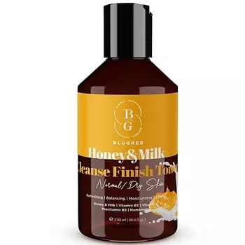 BLUGREE Очищающий тонер с мёдом и молоком для нормальной и сухой кожи 250.0