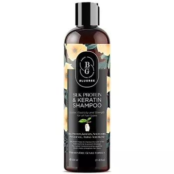BLUGREE Шампунь с Протеином шелка и Кератином 350