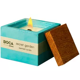 BOCA AROMA Свеча ароматическая SECRET GARDEN в бетоне, розмарин, черная смородина 130