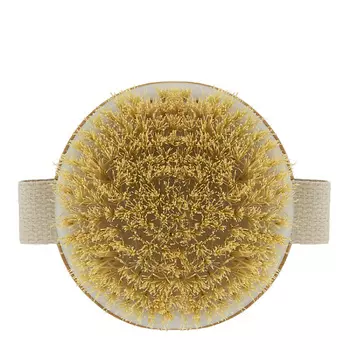 BODY BREAK Щетка для массажа и пилинга круглая с натуральным ворсом (Кактус)