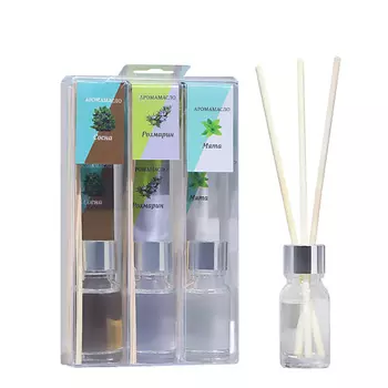 БОГАТСТВО АРОМАТА Набор аромадиффузоров "Зеленый чай, сосна, ментол и лаванда"