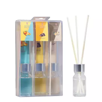 БОГАТСТВО АРОМАТА Набор диффузоров ароматических, "Персик, шоколад, ваниль"