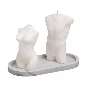 БОГАТСТВО АРОМАТА Набор свечей на подставке "Мужчина и женщина" 470