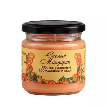БОГАТСТВО АРОМАТА Натуральная эко свеча из пальмового воска, "Спелый мандарин" 276