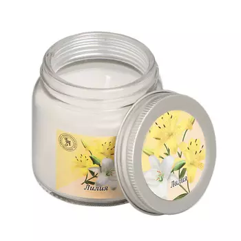 БОГАТСТВО АРОМАТА Свеча ароматическая в стекле Лилия 100