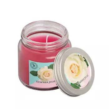 БОГАТСТВО АРОМАТА Свеча ароматическая в стекле Нежная роза 100