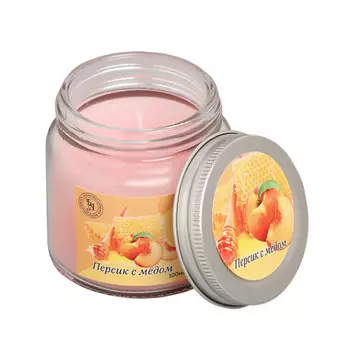 БОГАТСТВО АРОМАТА Свеча ароматическая в стекле Персик с мёдом 100