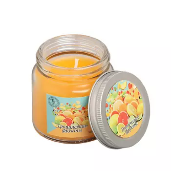 БОГАТСТВО АРОМАТА Свеча ароматическая в стекле Тропические фрукты 100