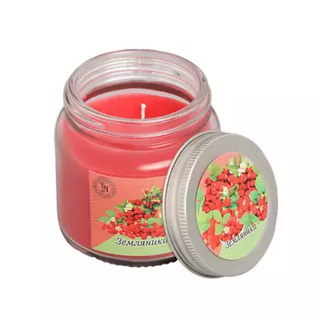 БОГАТСТВО АРОМАТА Свеча ароматическая в стекле Земляника 100