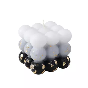 БОГАТСТВО АРОМАТА Свеча фигурная ароматическая с поталью "Бабл куб" 185