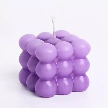 БОГАТСТВО АРОМАТА Свеча фигурная в подарочной коробке "Бабл куб" 176