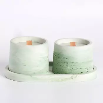 БОГАТСТВО АРОМАТА Свечи в бетоне на подставке "Лофт" 906