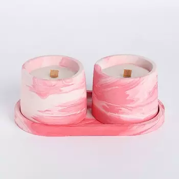 БОГАТСТВО АРОМАТА Свечи в бетоне на подставке "Лофт" 310