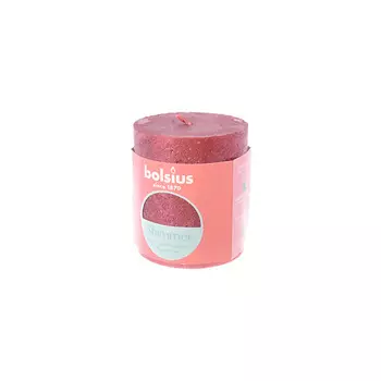 BOLSIUS Свеча рустик Shimmer красная 275